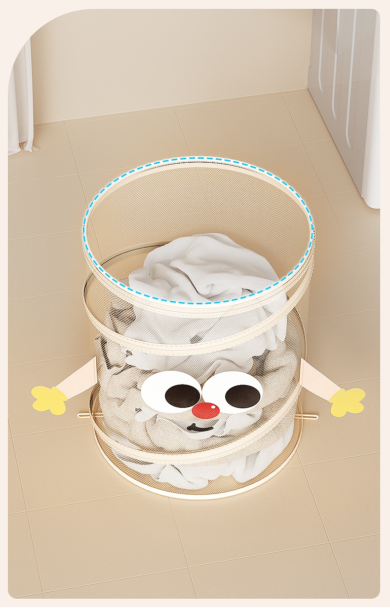 Title 12, Foldable Dirty Toy Clothes With Lid Storage Basket