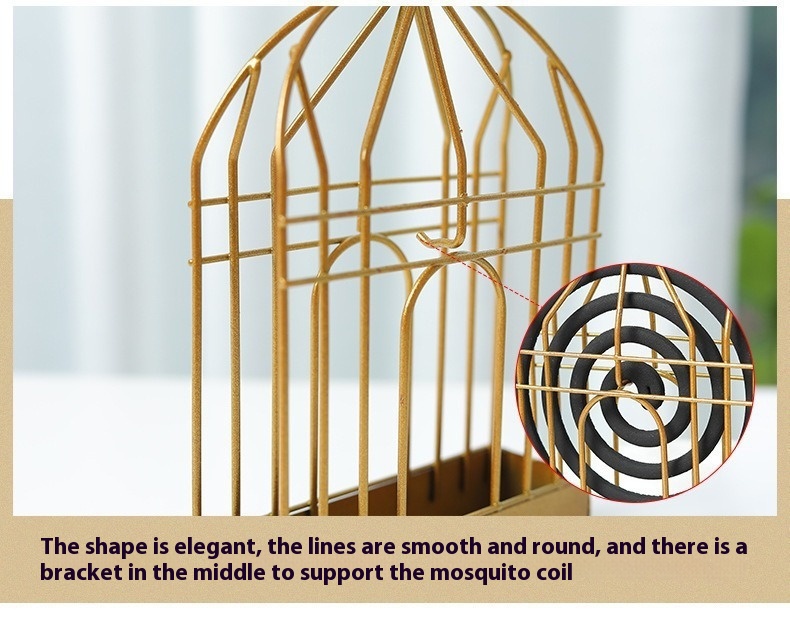 Title 1, Nordic Bird Cage Mosquito Incense Holder Househ...