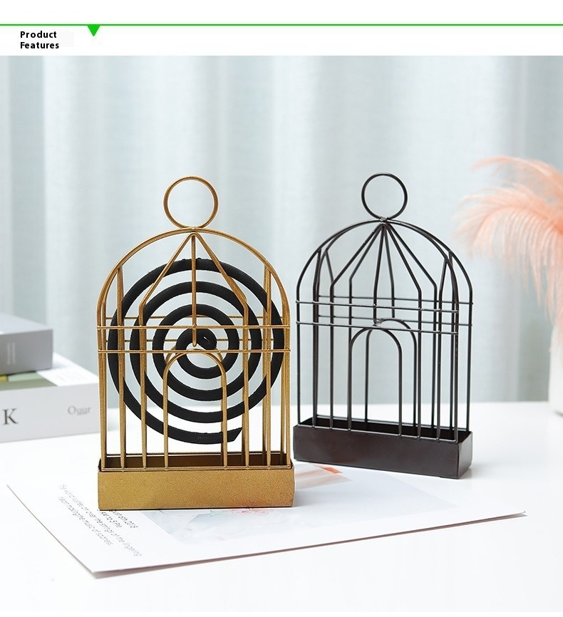 Title 4, Nordic Bird Cage Mosquito Incense Holder Househ...