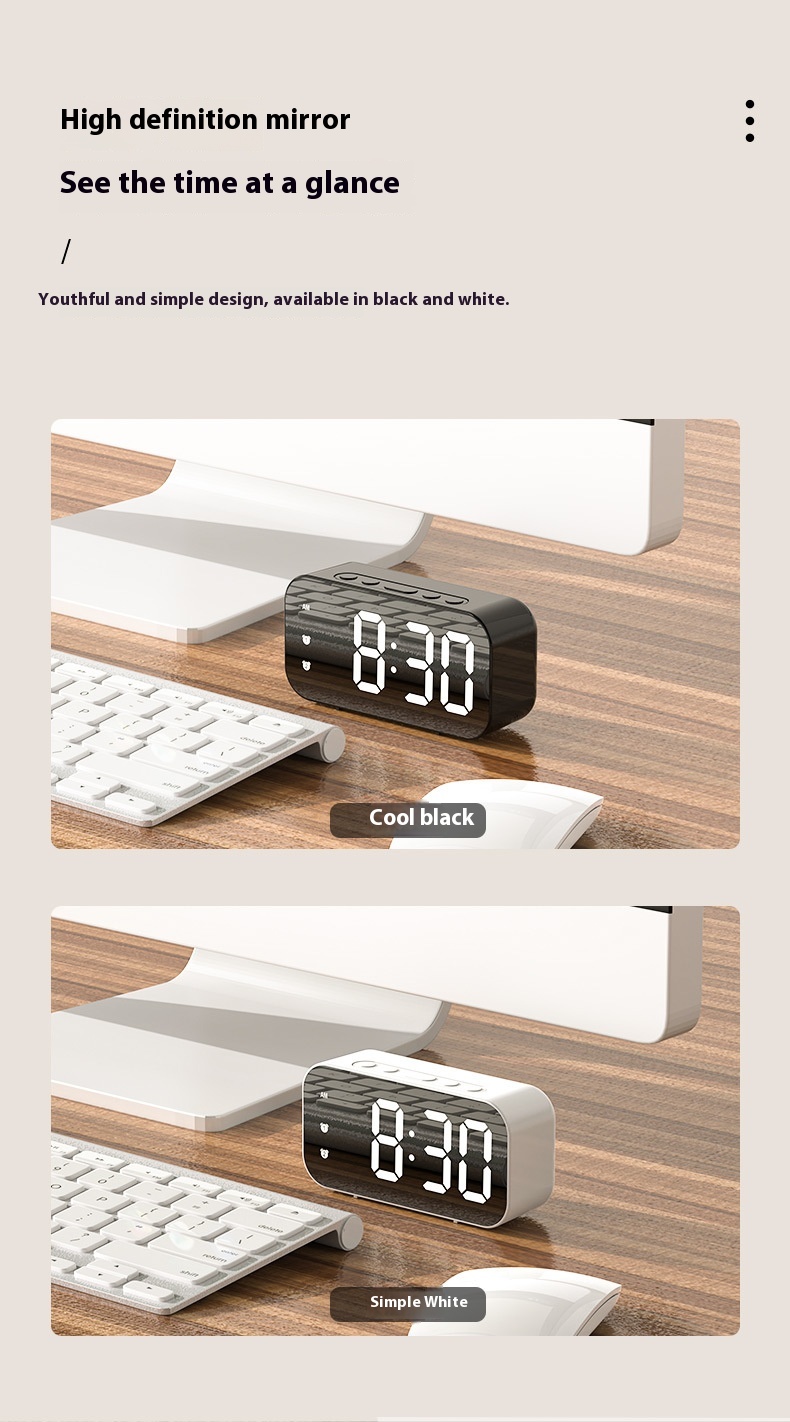 Title 6, Simple LED Electronic Alarm Clock Student Plug-...