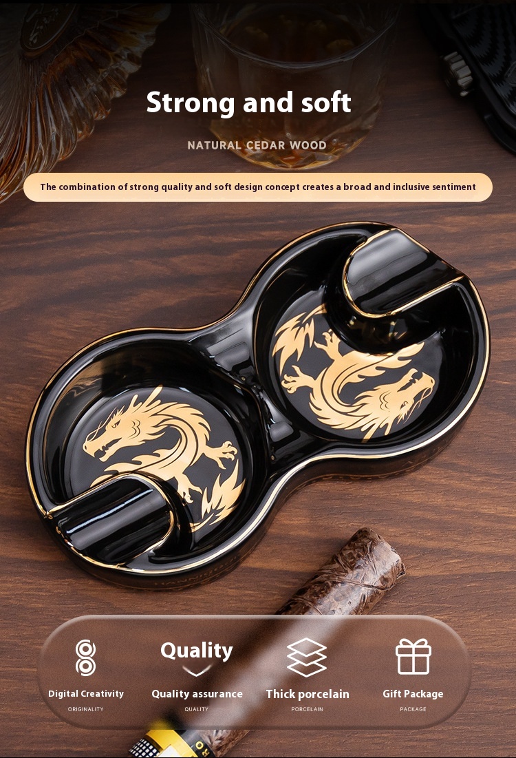 Title 2, 8-shaped Double Smoke Groove Ceramic Portable R...