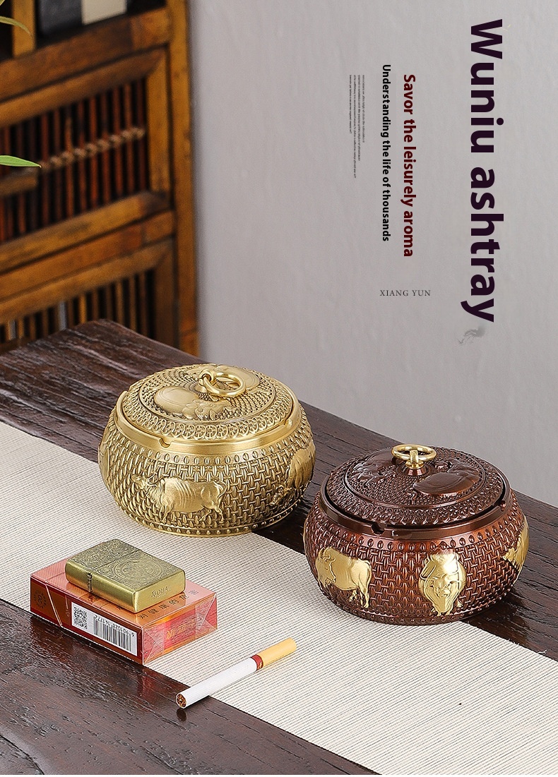 Title 4, Ashtray With Lid Home Crafts Ornaments