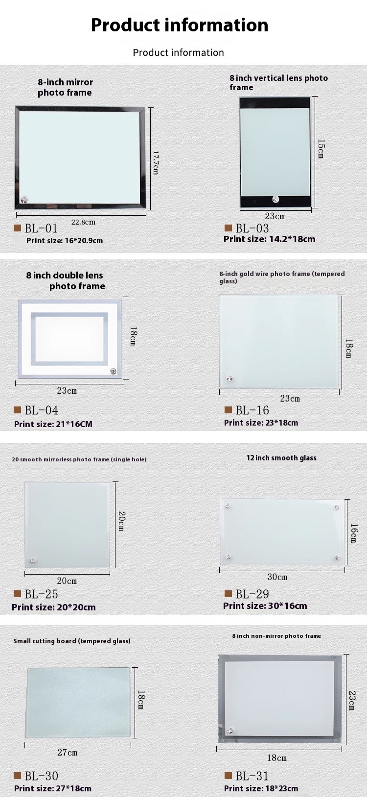 Title 6, Glass Picture Frame Blank Coating DIY Creative ...