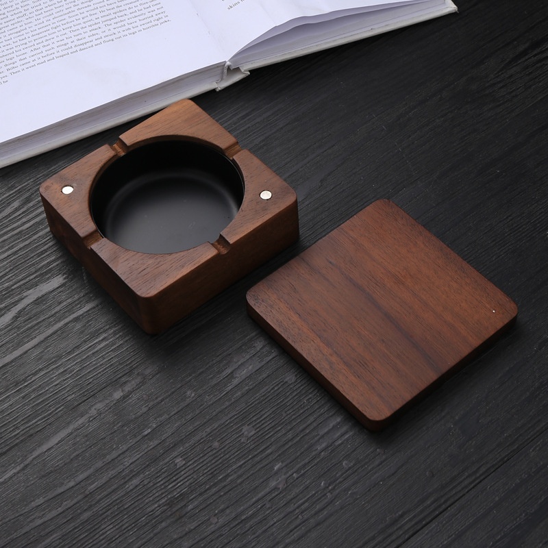 Title 1, Solid Wood Ashtray Creative And Slightly Luxury...