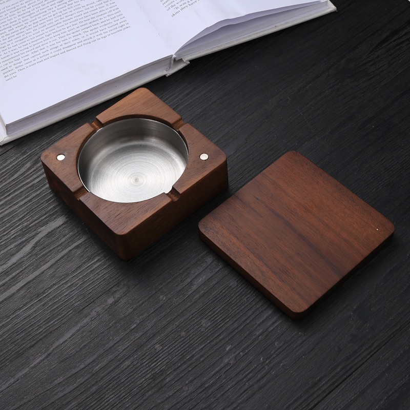 Title 2, Solid Wood Ashtray Creative And Slightly Luxury...