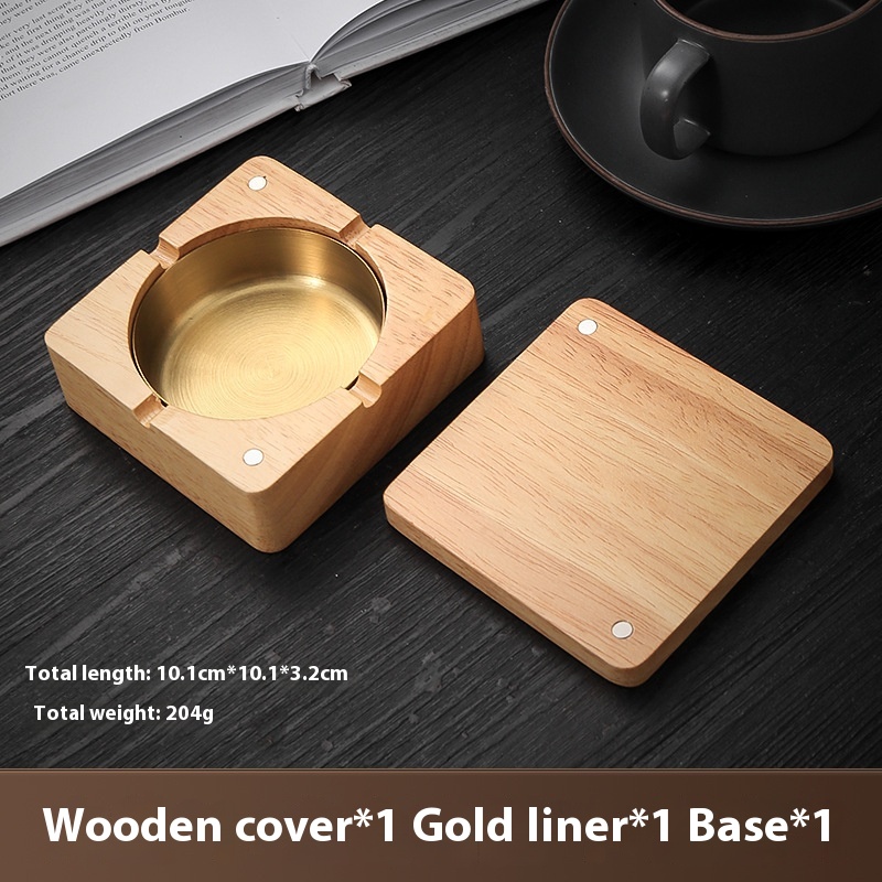 Title 6, Solid Wood Ashtray Creative And Slightly Luxury...