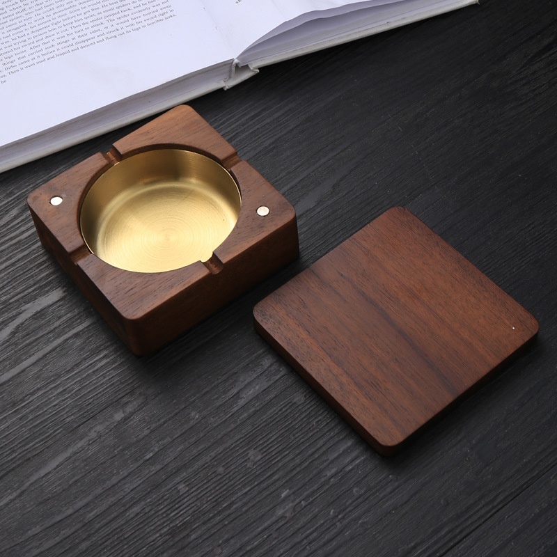 Title 3, Solid Wood Ashtray Creative And Slightly Luxury...