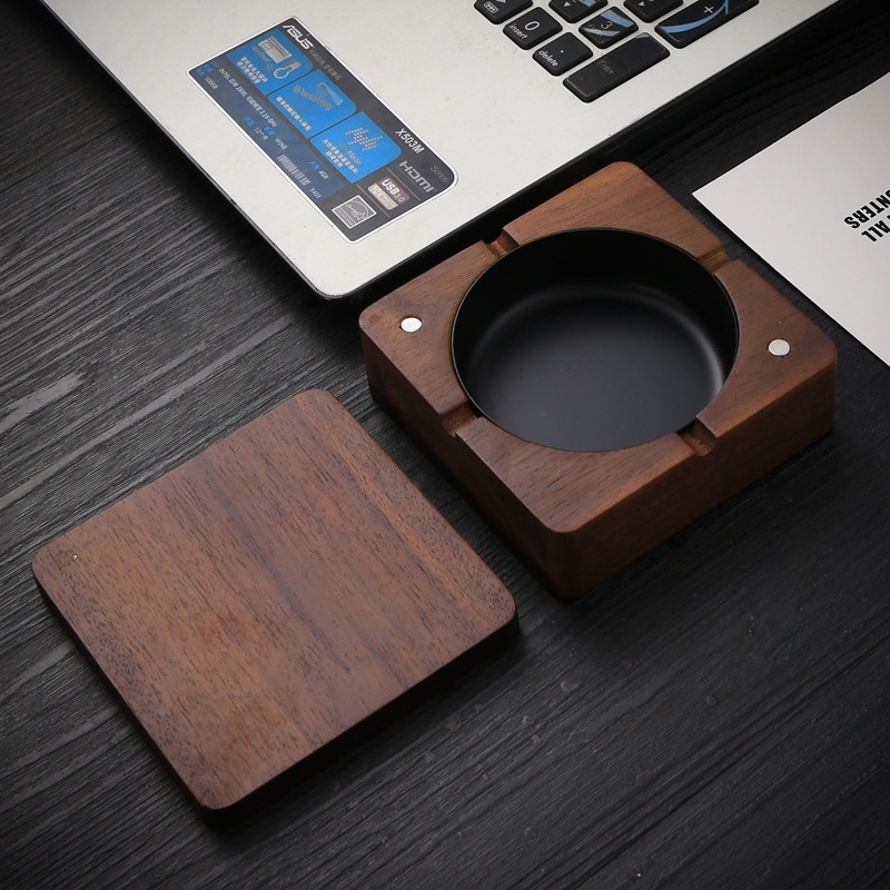 Title 9, Solid Wood Ashtray Creative And Slightly Luxury...