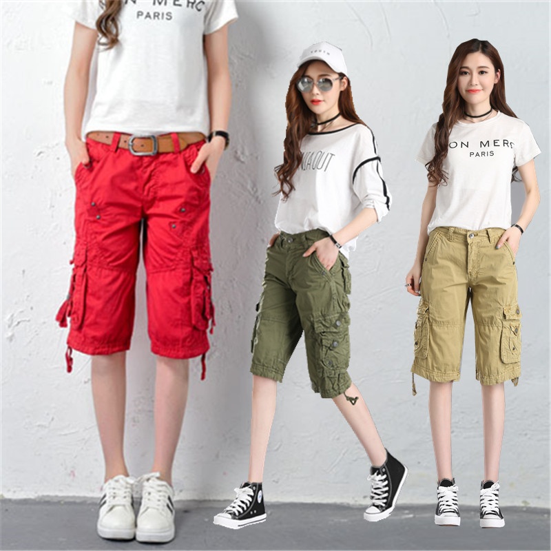 Title 35, Casual Pants Loose Overknee Cropped Pants Multi...