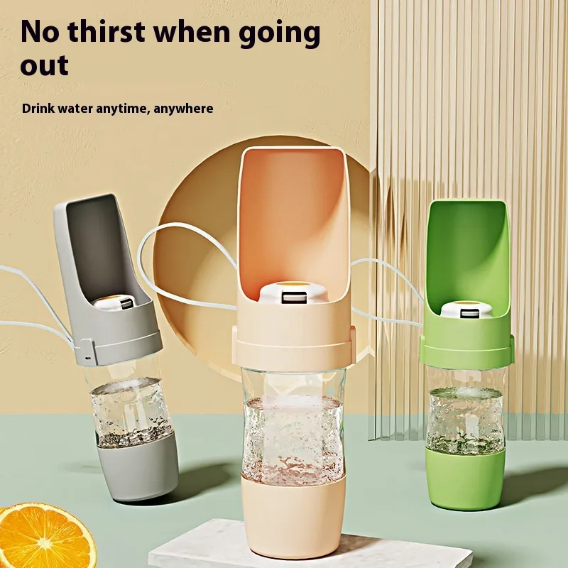 2 In 1 Travel Dog Water Bottle Pet Water Dispenser Feeder Drinking Feeder Dog Outing Water Feeder Pets Outdoor Portable Cup Pet Products – image 9