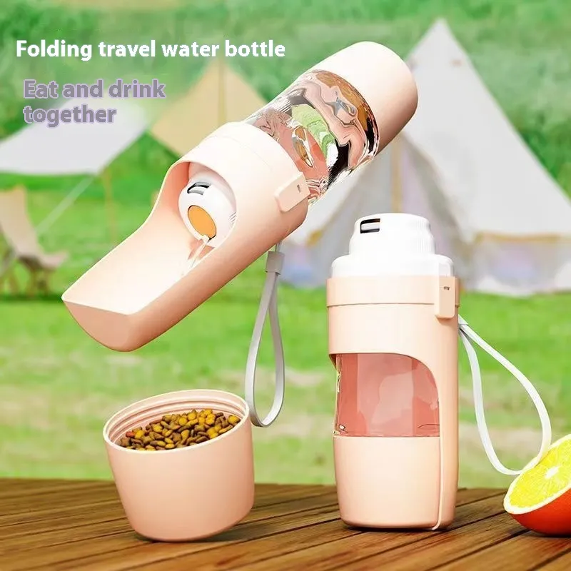 2 In 1 Travel Dog Water Bottle Pet Water Dispenser Feeder Drinking Feeder Dog Outing Water Feeder Pets Outdoor Portable Cup Pet Products – image 8