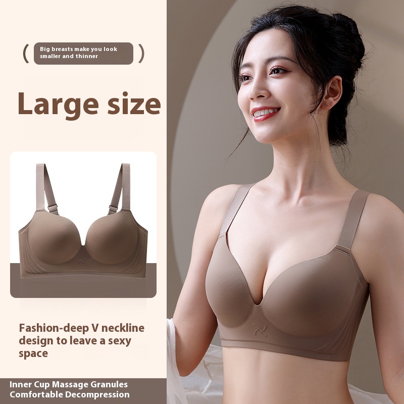 Title 4, Traceless Plus Size Bra For Women Push Up Breas...