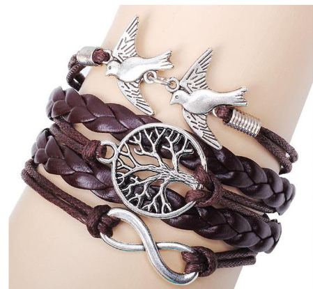 Big tree vintage hand-woven bracelet
