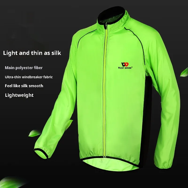 Outdoor Sports Long Sleeve Breathable Reflective Windbreaker
