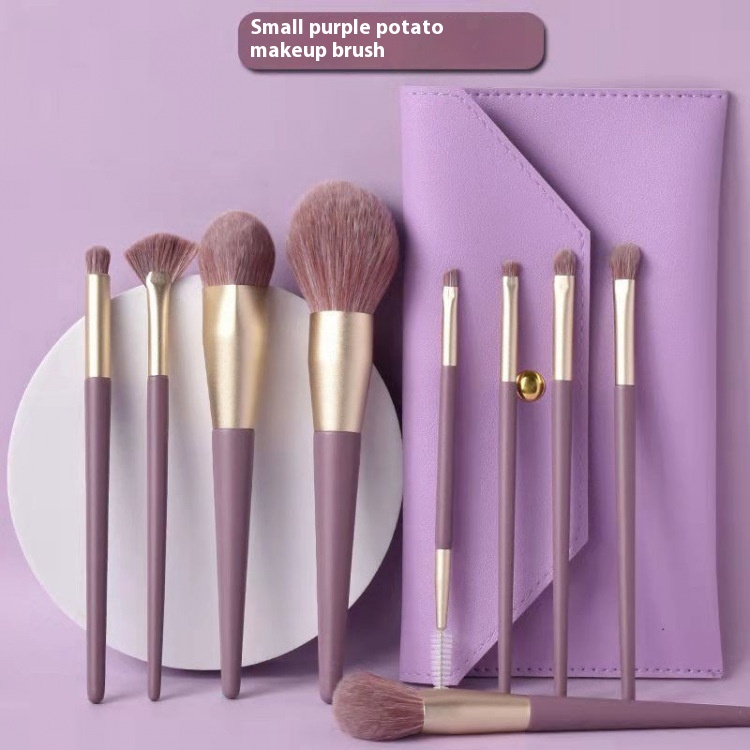 Purple 9PCs With Brush Bag