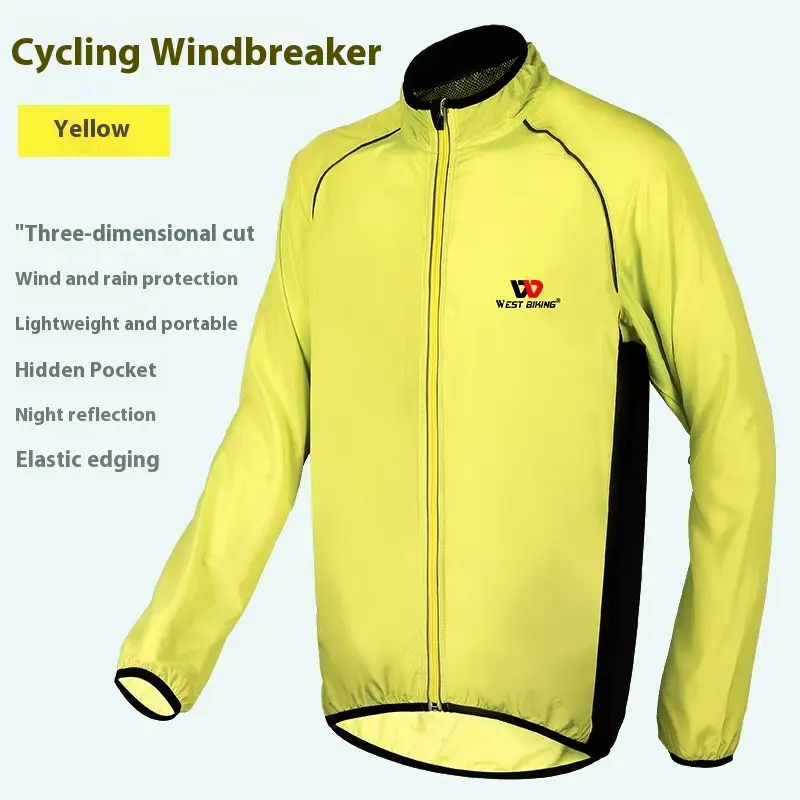 Outdoor Sports Long Sleeve Breathable Reflective Windbreaker Mountain Bike Clothing