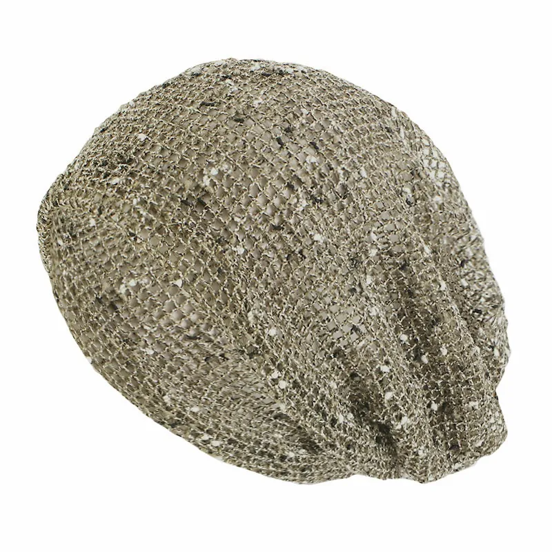 Cotton And Linen Breathable Mesh Dual-purpose Twist Woven Hat - Green