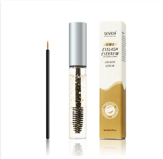 Gold Foil Eyelashe Essence Moisturizing And Nourishing Natural Thick Fine Brush 8Ml - Shop at LoveMi