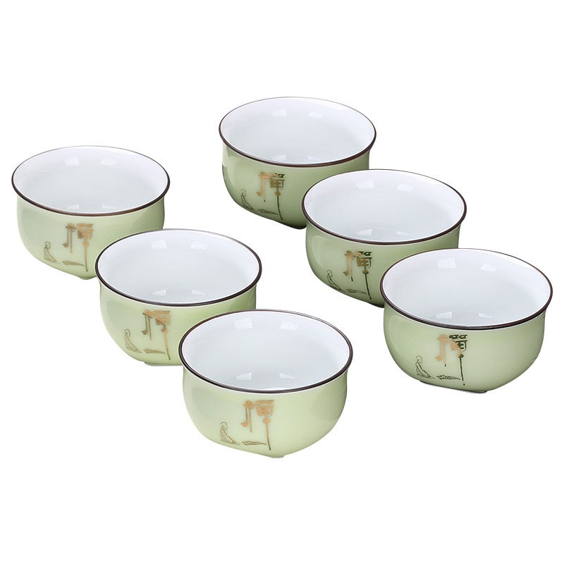 Title 2, 6 Pack Ceramic Tea Bowl Household Utensils