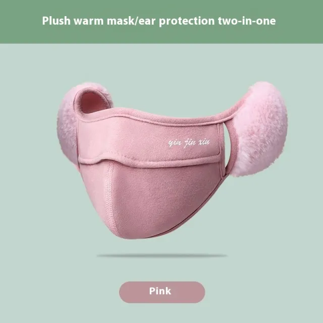 Warm Mask Ear Single layer Fleece lined Antifreeze Pink - Shop at LoveMi