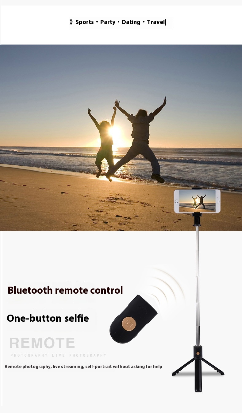 Title 12, Bluetooth Selfie Stick mit Fernbedienung für Ha...