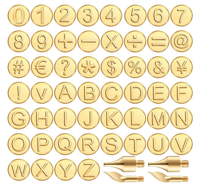 Title 8, 56 Digit Letter Carving Heads