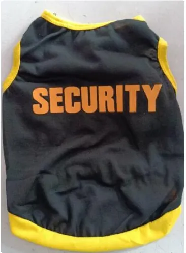 Cotton printed security small dog pet vest - Yellow