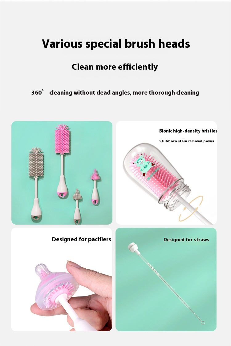 Title 11, Silicone Nursing Bottle Cleaning Baby Nipple St...