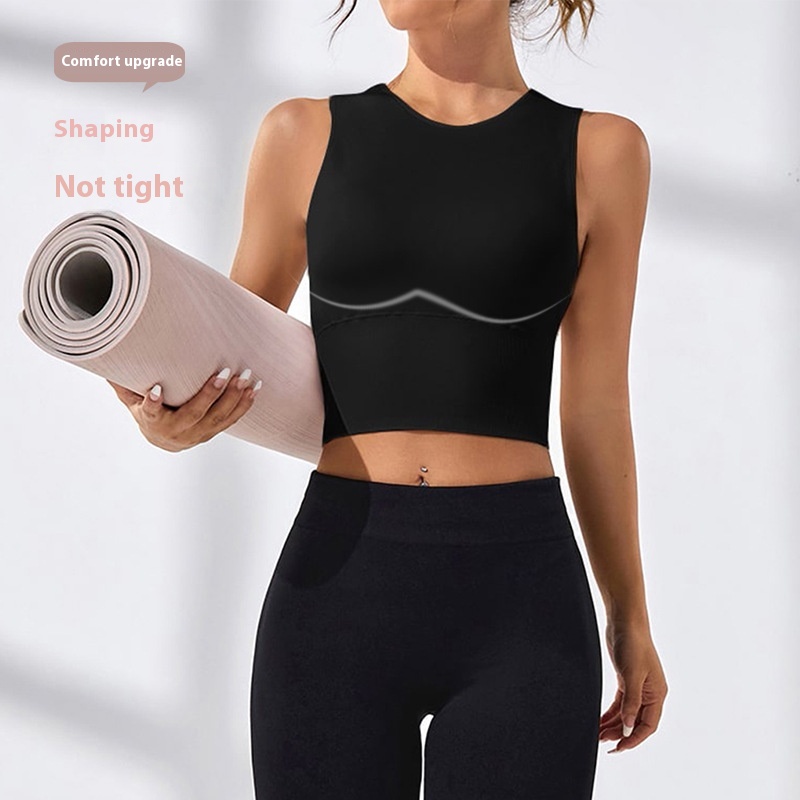 Tight Stretch Sports Vest Shockproof Sports Outerwear Yoga Clothes