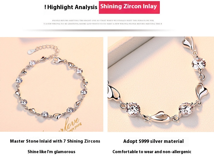 Silver Bracelet For Women - Perfect Romantic Gift