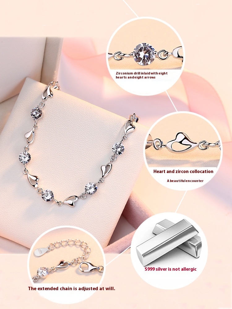 Silver Bracelet For Women - Perfect Romantic Gift