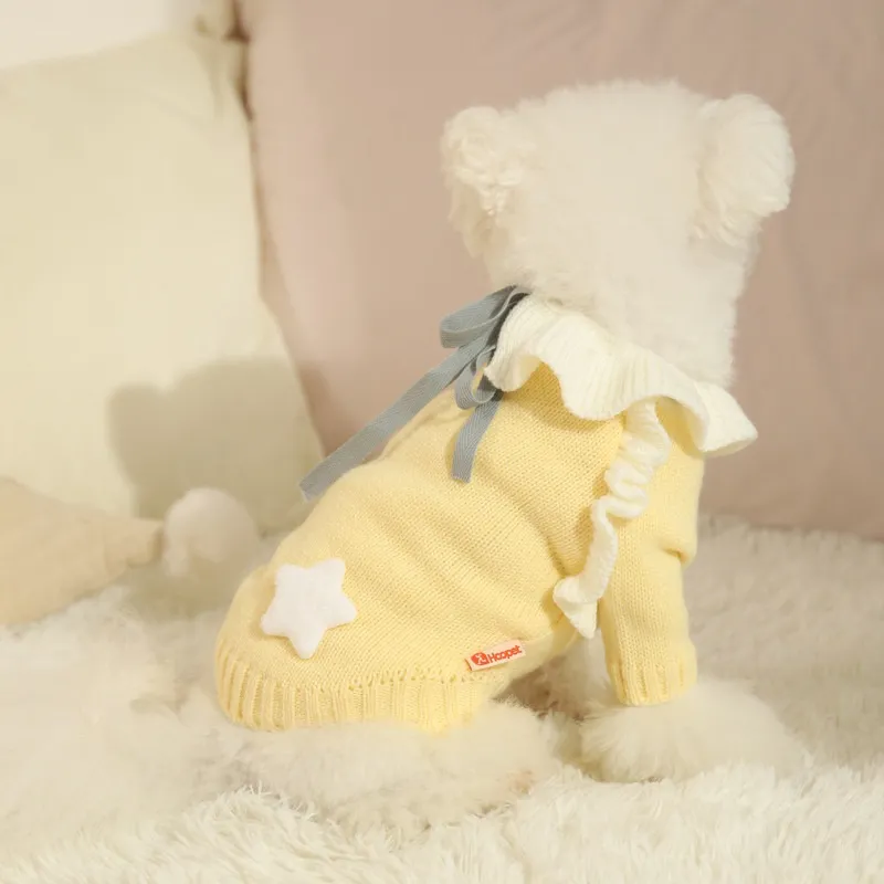 Autumn Pet Puppy Puppy Sweater - Yellow Xingx Sweater