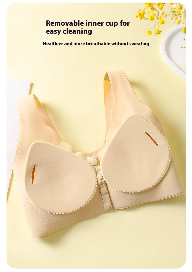 Title 9, Front Button Seamless Wireless Nursing Bra