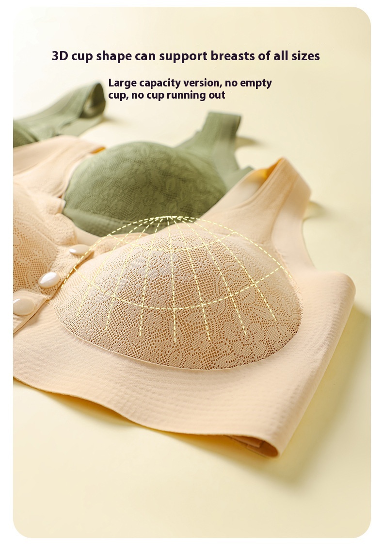 Title 17, Front Button Seamless Wireless Nursing Bra