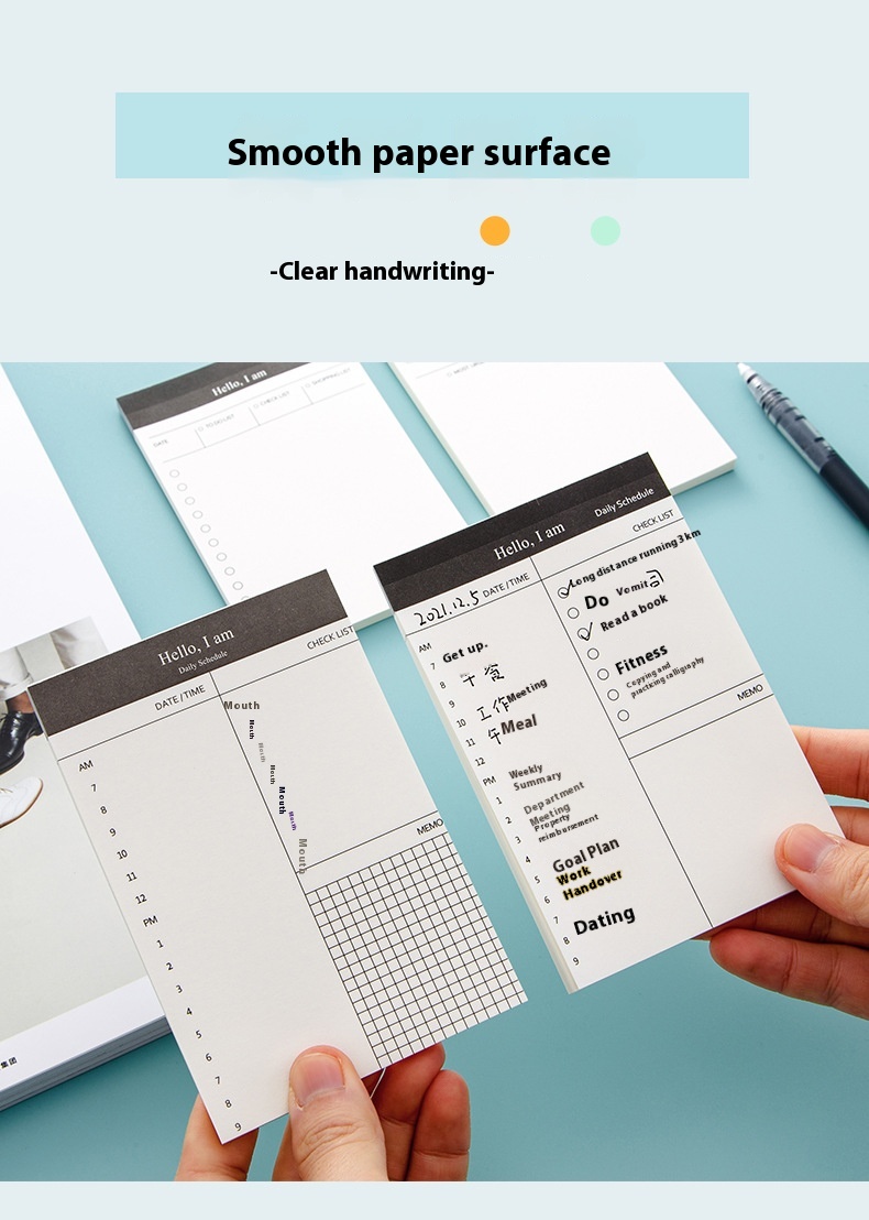 Title 4, Portable Notepad Schedule Daily Planner