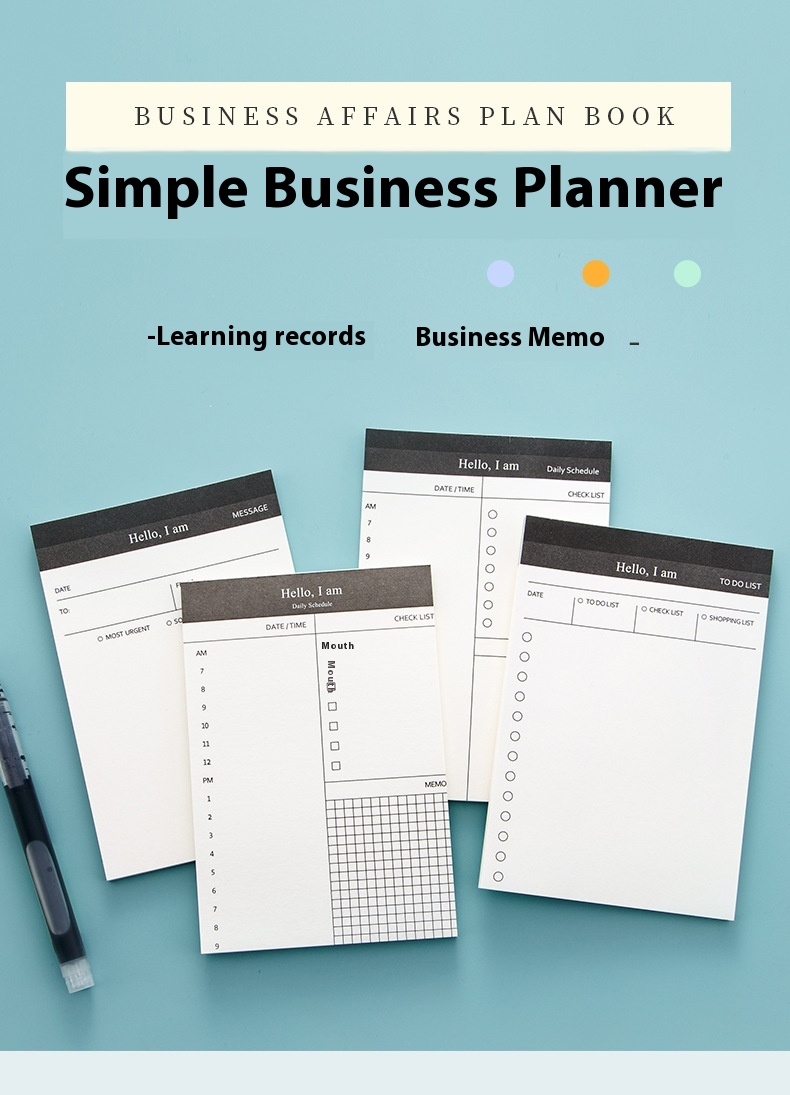 Title 5, Portable Notepad Schedule Daily Planner