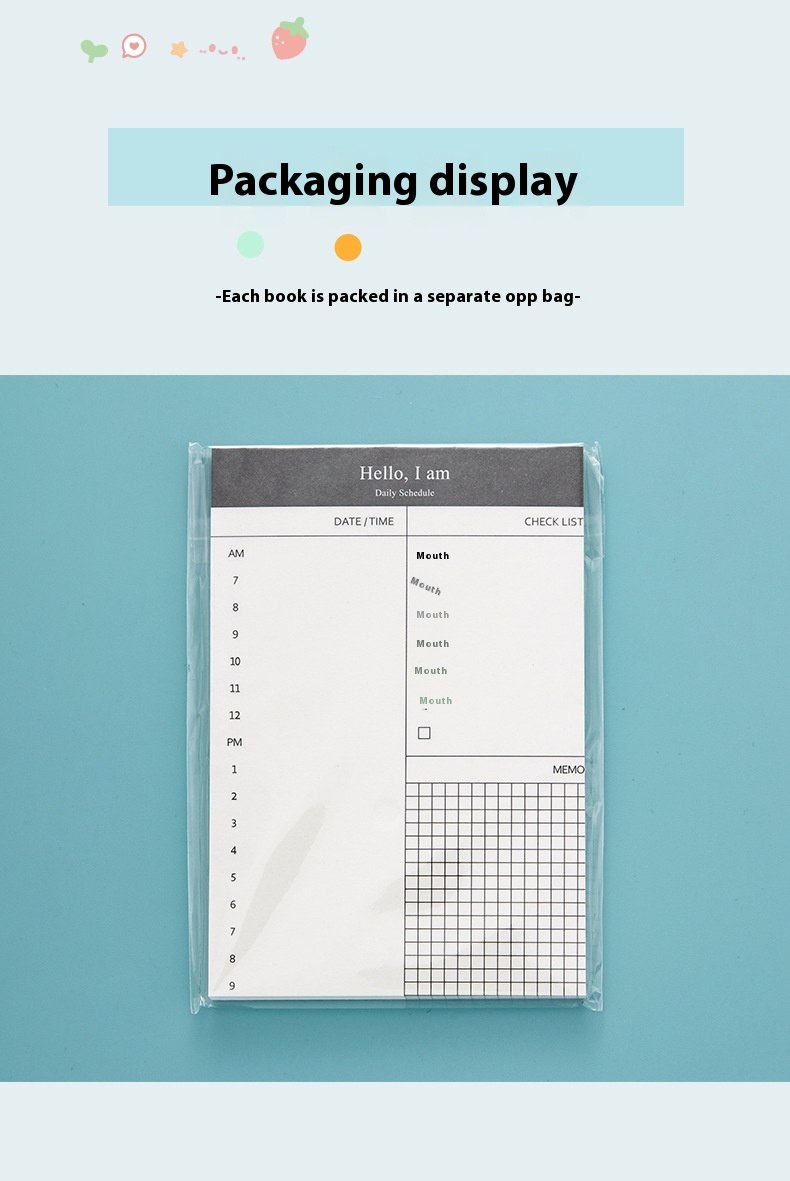 Title 10, Portable Notepad Schedule Daily Planner