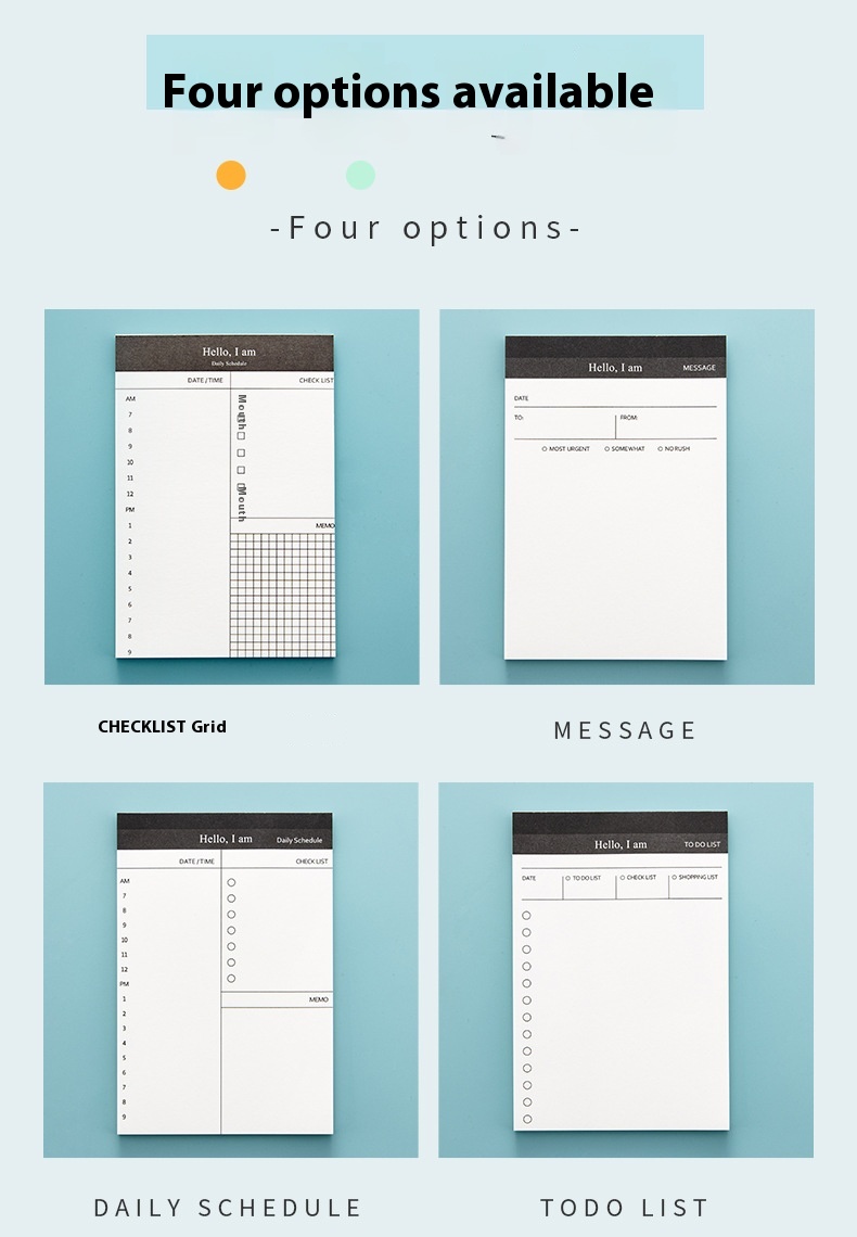 Title 1, Portable Notepad Schedule Daily Planner