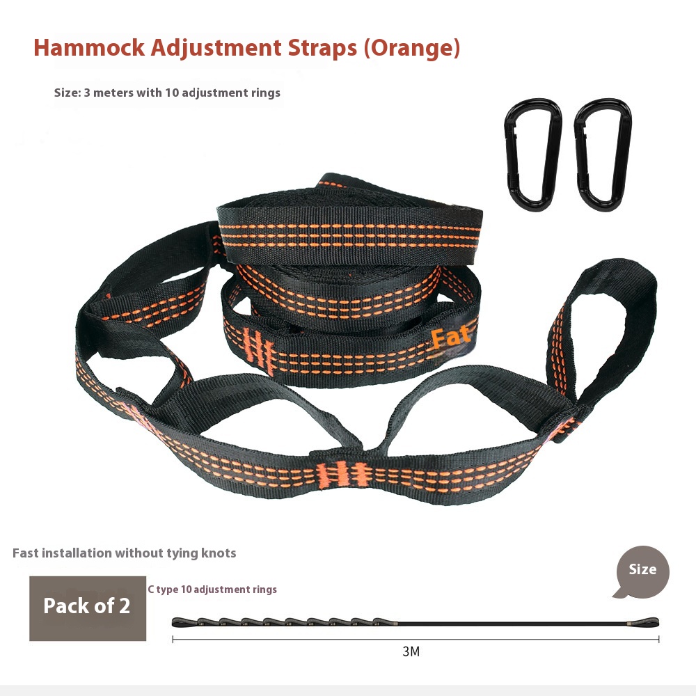 3 M 10 Rings Orange 2 Buckles