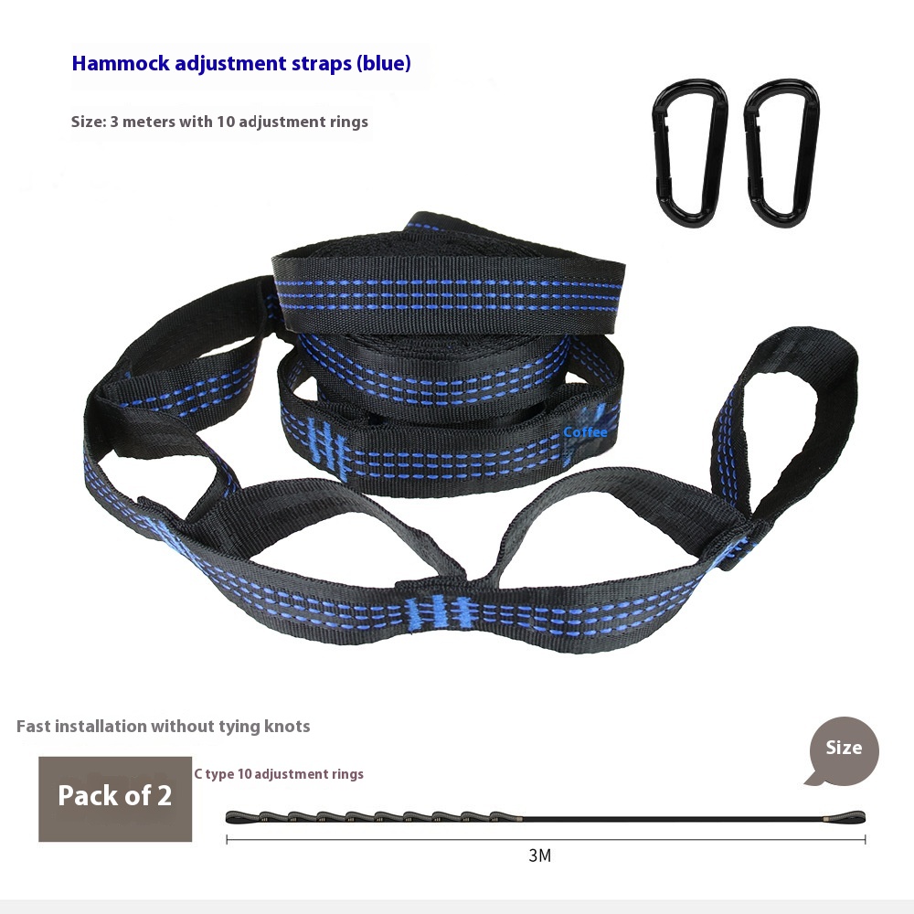 3 M 10 Rings Blue 2 Buckles