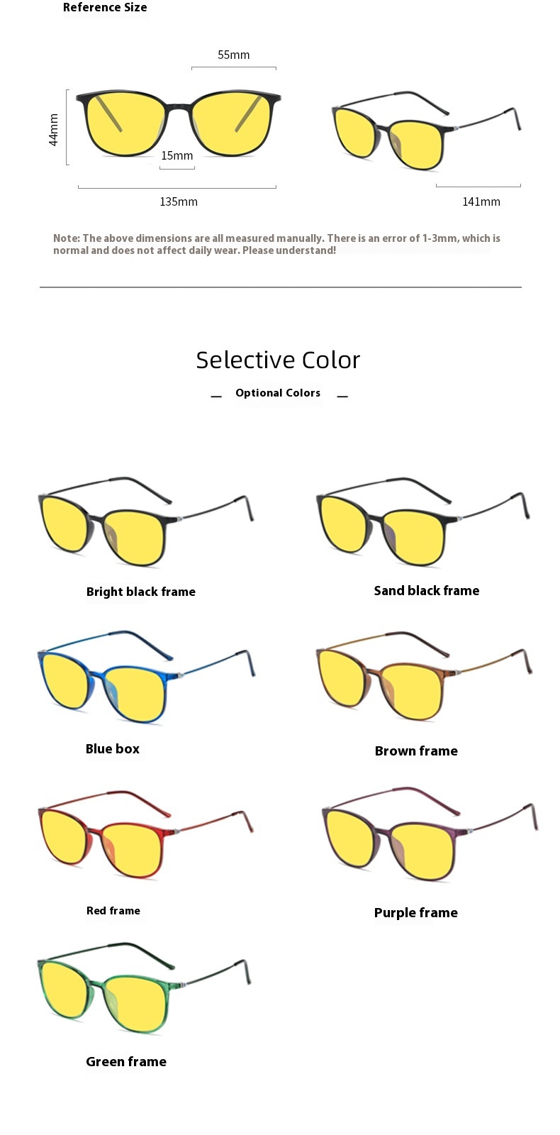 Title 3, Blocking Blue Light Night Vision Sunglasses