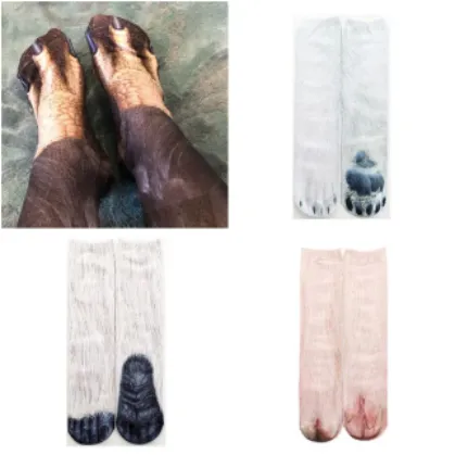3D animal print socks - Set Duck Pig Bear Monkey-20Cm