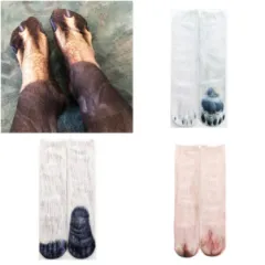 3D animal print socks - Set Duck Pig Bear Monkey-20Cm - View 1