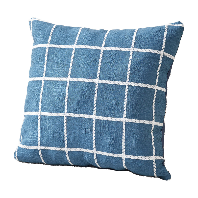 Title 8, Chenille Plaid Pattern Pillow Cover Pillow Cross