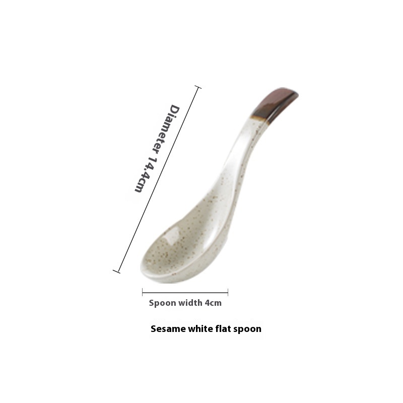Sesame White Flat Spoon