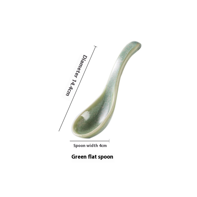 Green Flat Spoon
