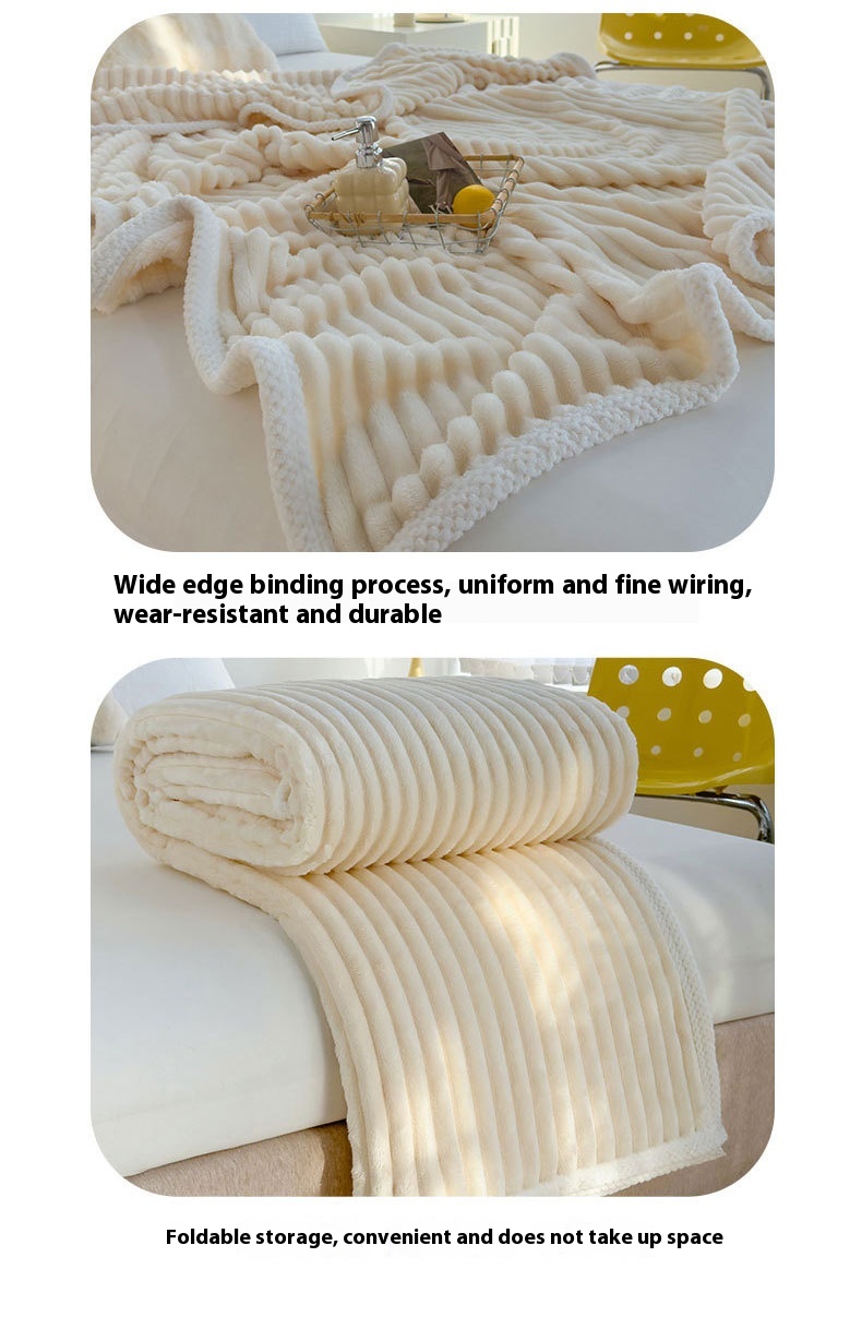 Title 5, Angora Wool Thickened Roman Pattern Sofa Blanket