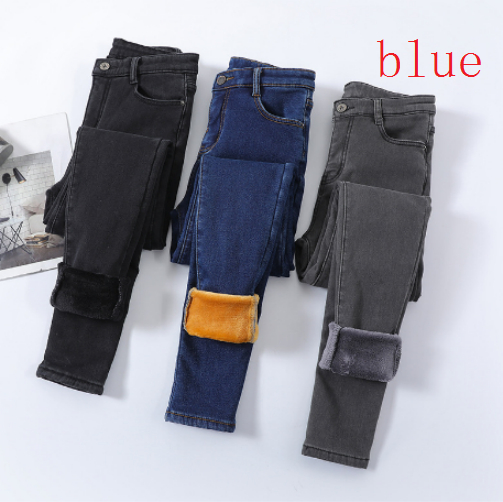 Blue Cropped Velvet