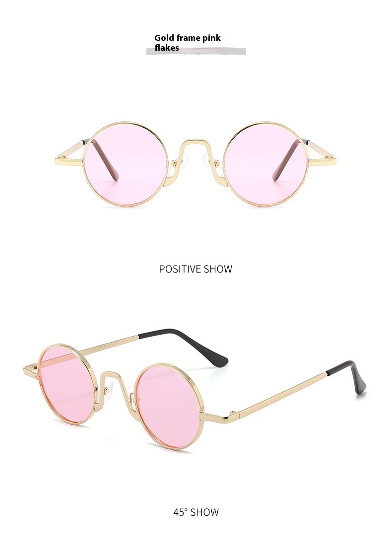 Title 17, Retro Hip Hop Sonnenbrille, kleine runde Fassun...