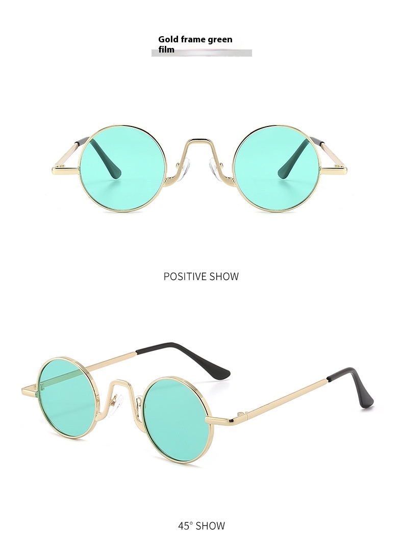 Title 13, Retro Hip Hop Sonnenbrille, kleine runde Fassun...